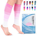 Doc Miller Calf Compression Sleeve 20-30 mmHg for Men & Women, 1 Pair - color: Pink.Pink.White, size: Small