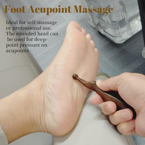 Acupuncture Pen Wooden Acupressure Foot Reflexology Massage Tool