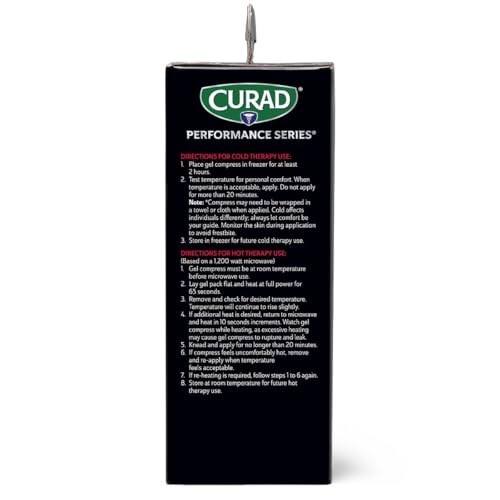 Curad Ironman Hot or Cold Reusable Compress, Reusable Ice Pack for Injuries, Large Compress is 8 in x 12 in, 1 Count - size: 1 Count (Pack of 1)