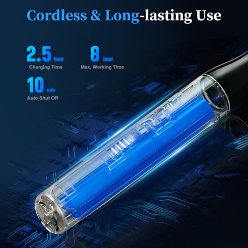 Massage Gun with Upgraded Extension Handle, Back Shoulder Massager for Pain Relief Deep Tissue, Muscles/Neck/Shoulders/Waist/Legs Massager with 4 Massage Heads & 6 Speed Levels & 3 Massage Modes