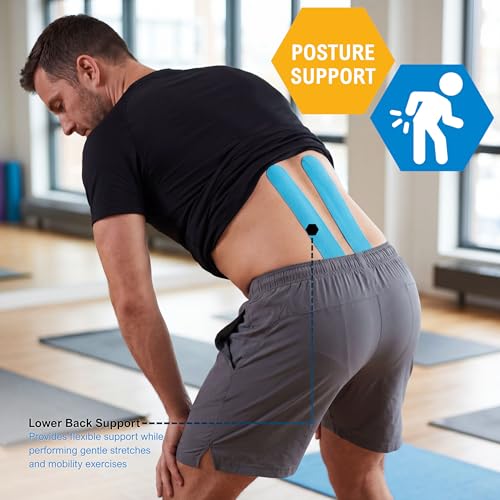 MED PRIDE Kinesiology Tape Roll 2 in x 16.4 ft,Breathable,Latex-Free,Blue - color: Blue