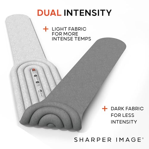 Sharper Image® Hot + Cold Back Wrap, Adjustable Fit, Soothing Heat & Revitalizing Cold Therapy, Portable Ice Pack, Workout Soreness Recovery Compression, Lumbar Heating Pad, Period Cramp Pain Relief