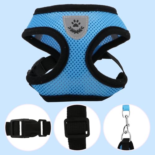 Hypeety Dog Vest Harness No-Pull Reflective Step-in Air Mesh Vest, Blue, S - color: Blue, size: S