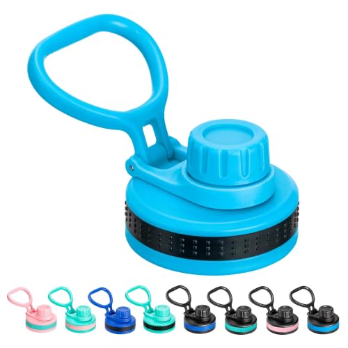 Spout Lid for Thermoflask, Takeya, Simple Modern 12-64oz Wide Mouth Bottle - color: Sky Blue+Black