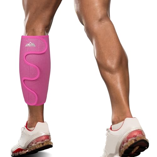 supregear Calf Support Brace, Adjustable Comfortable Compression Calf Wrap Sleeve for Muscle Swelling Hiking Training - color: Pink