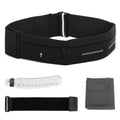 Slim Running Belt for Men and Women, Running Waist Pack - color: Black-large