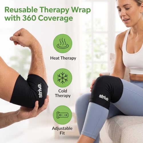 Strive Arm or Elbow Therapeutic Wrap, Hot & Cold Therapy, Gel Compression - size: Medium Elbow/Arm