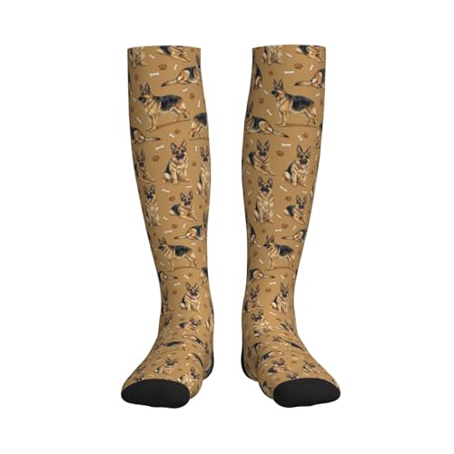 Cute Dog Compression Socks Women Men, Dog Lover Gift - color: German Shepherd