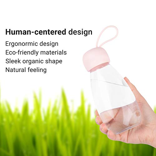emoi BPA Free Water Bottle, 12oz/360ml Cute Water Bottle with Carrying Strap, Ideal for Kids Boys Girls Students Women Healthy Hydration-Pink - color: Pink Cap, size: 12 Ounces