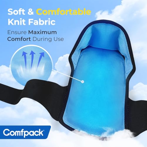 Comfpack Plantar Fasciitis Relief Ice Pack with Full Heel Sole Gel Coverage - color: Blue