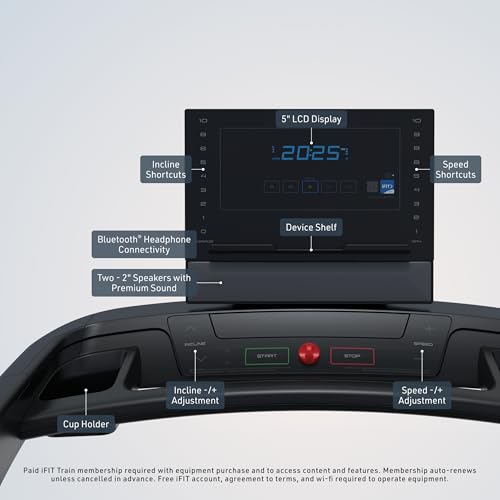 NordicTrack T Series Treadmills for Home | T5, T6.5s, T7, T10, T16 - size: T7" Console