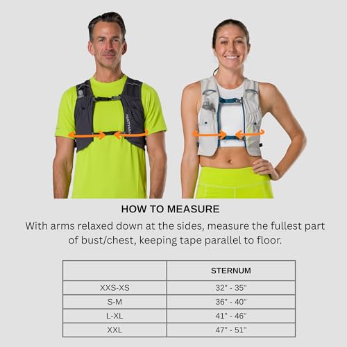 Nathan Pinnacle Featherlite 1.5L Hydration Vest for Running – Ultra-Lightweight, Compression-Fit with Hydrapak Soft Flask - size: Large-X-Large, style: Charcoal/Reflective Silver