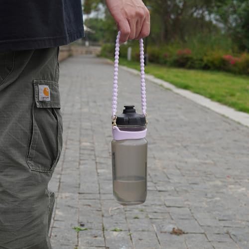 Water Bottle Handle for Stanley Cup - Soft, Durable Silicone Sling with Adjustable Strap, Fits Most 8-40oz Bottles, Ideal Stanley Cup Accessory - color: Purple