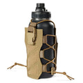 OneTigris MOLLE Water Bottle Pouch Holder, Adjustable 18-32 oz Holster - color: Brown