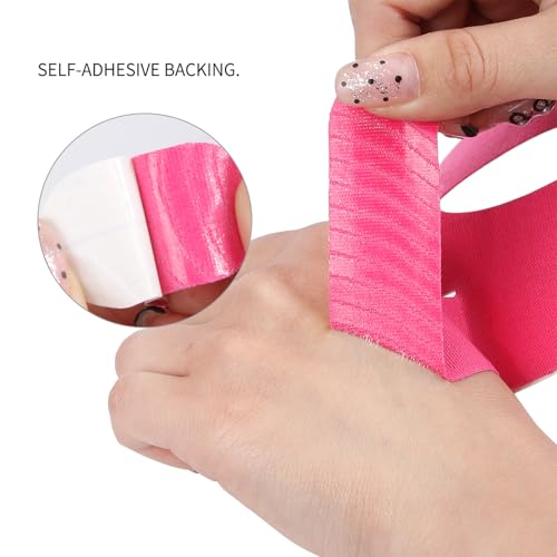 Kinesiology Tape for Wrist, 12 PCS Waterproof Breathable Precut Kinesiology Tapes, Hand Muscle Joint Support Bowling Wrist Tape, Elastic Athletic Tapes for Sports Muscle Strain Relief