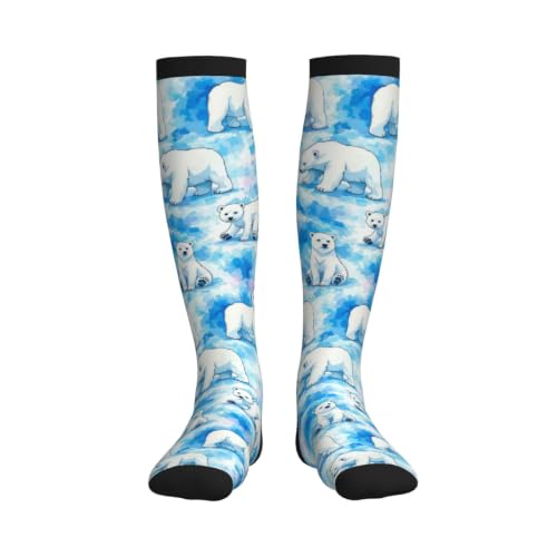 Compression Socks Circulation 15-20 Mmhg Knee High - color: Polar Bear
