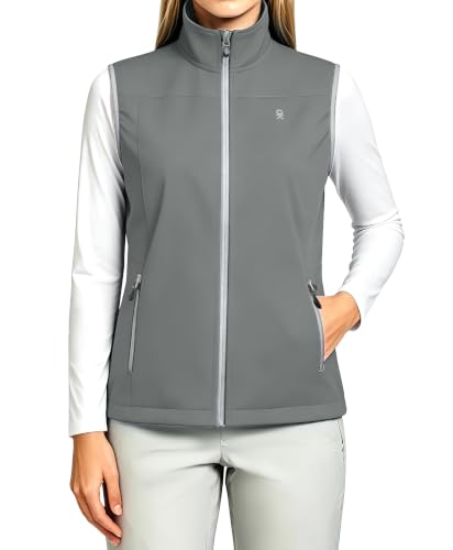 Little Donkey Andy Women's Lightweight Softshell Vest - color: Gray, size: 3X-Large