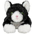 Tuxedo Cat Microwavable Stuffed Animal – 1.5 lb Unscented Heating Pad Plush, Soft Cozy Black & White Cat Toy for Relaxation and Comfort, Gift for Women, Girls, Adults & Kids by Happy Fuel - color: Tuxedo Cat (Lying Down)