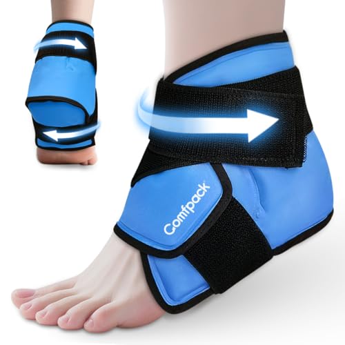 Comfpack Heel Ice Pack Wrap for Plantar Fasciitis Relief, Ankle Ice Pack - color: Blue-1 Pack