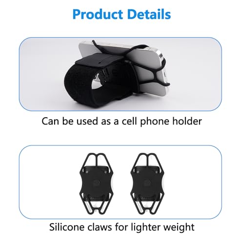 Wristband Phone Holder for Running, 360°Rotation & Detachable Sports Armband, Arm Band for Running, Fits 4''-6.5''Phone