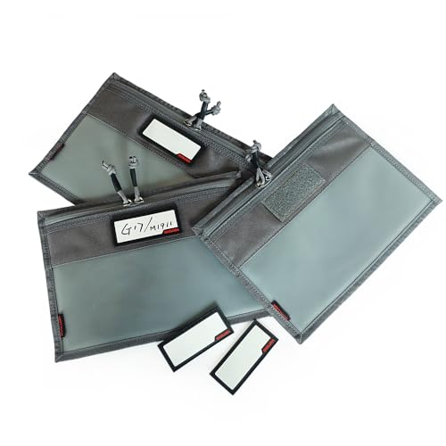 3-Pack Handgun Case,Small Soft Pistol Rug Case Tactical Handgun Storage Pouch with for Hunting Shooting Range Sports 4 of ID Patches Included (Small Gray) - color: Small Gray