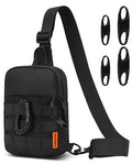 Peicees Crossbody Bag for Men Mini Sling Bag Anti Theft Purse, Black - color: Black