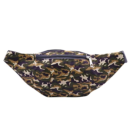 AIBEARTY Kids Fanny Pack Boys Small Camouflage Waist Pack Belt Waist Bag Pack Pouch with Adjustable Strap for Children Sport Running, Camping, Trip Brown(2 Layer) - color: Brown (2 Layer)