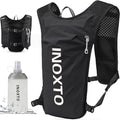 INOXTO Running Hydration Vest ,Lightweight Insulated Pack with 250ml Soft Flask Daypack for Hiking Trail Running Cycling Race Marathon for Women Men - color: Black white