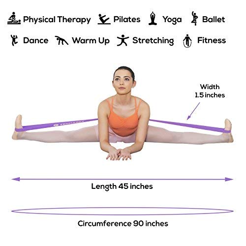 Ballet Stretch Bands for Flexibility, Strength and Dance Training - color: Purple