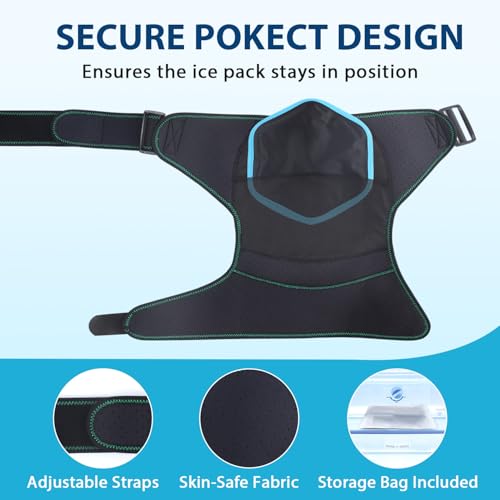Shoulder Ice Pack Brace for Rotator Cuff, Swelling & Post-Surgery Recovery