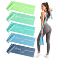Renoj Pilates Flexbands, 5-Pack Latex-Free Resistance Bands Set – Exercise Bands for Pilates, Yoga, Stretching & Physical Therapy | Home Gym Equipment for Women & Men - color: Blue