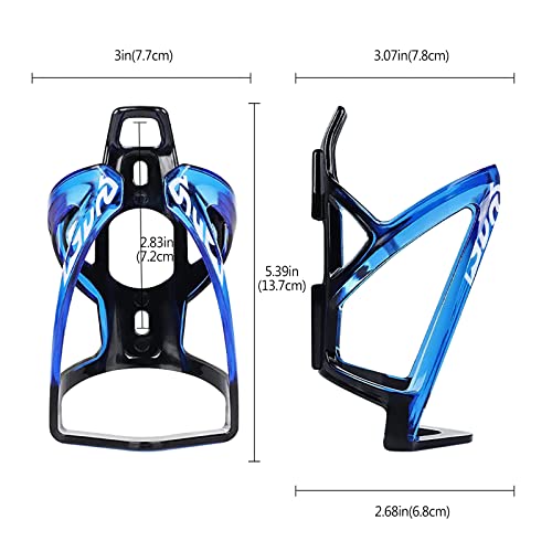 Suruid Bike Water Bottle Cage, Universal Bike Water Drink Holder Durable Ultralight Plastic Water Bottle Holder for Bicycle, Cycling Bottle Cage for MTB, Road Bike, Mountain Bike, 2 Pack - Black Blue - color: Black Blue