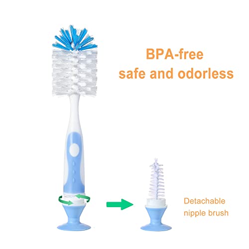 Multifunctional Cleaning Brush, Baby Bottle Brush, Bottle Brush Cleaner - color: Blue 2