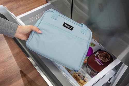 PackIt Freezable Hampton Lunch Bag, Sky Blue - color: Sky Blue