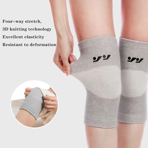 One Compression Bamboo Knee Sleeve - Bamboo Knee Sleeves for Men Women - Anti-Slip Compression Knee Sleeve - Elastic Sport Warm Knee Brace (Gray, X-Large) - size: X-Large