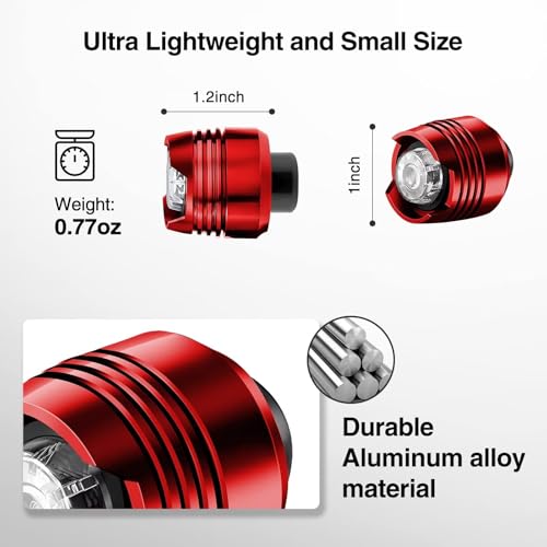 Rechargeable Clog Lights 2PCS, LED Shoe Clip Flashlight with 3 Modes, Waterproof Shoe Charm Accessories for Walking, Running, Camping – Adults & Kids (6 Colors) - color: Red