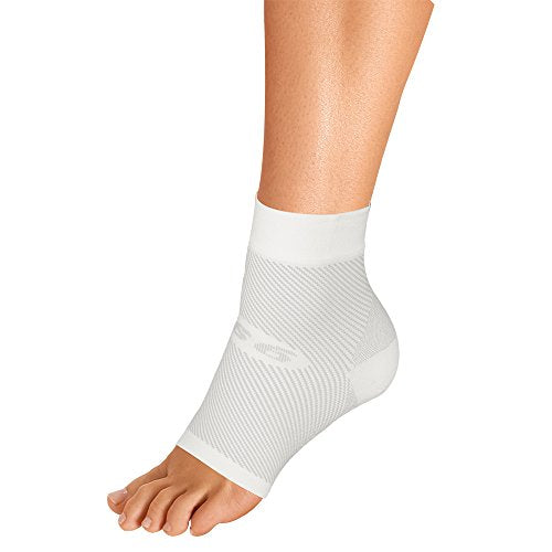 OrthoSleeve FS6 Foot Bracing (Single Sleeve) treats Plantar Fasciitis, Achilles Tendonitis and relieves heel pain in a soft, moisture-wicking fabric - color: White, size: X-Large