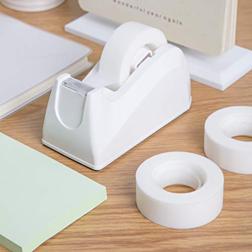 Amazon Basics Matte Finish Tape Dispenser with 16 Refill Rolls, 3/4" x 1300" (36 yds) - size: 16 Count (Pack of 1), style: Tape with Desktop Dispenser