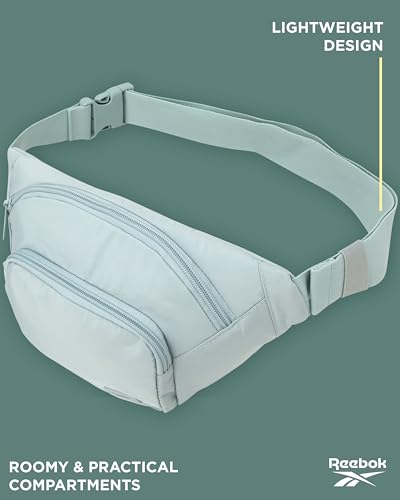 Reebok Belt Bag Fanny Pack for Women & Men, Adjustable Crossbody - color: Kat Boho Sage