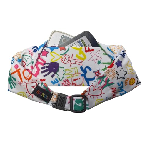 BANDI KIDS Pocket belt for Medical, Sports, Play Comfortable fit Adjustable waist pack, Made In USA - color: Doodlebug
