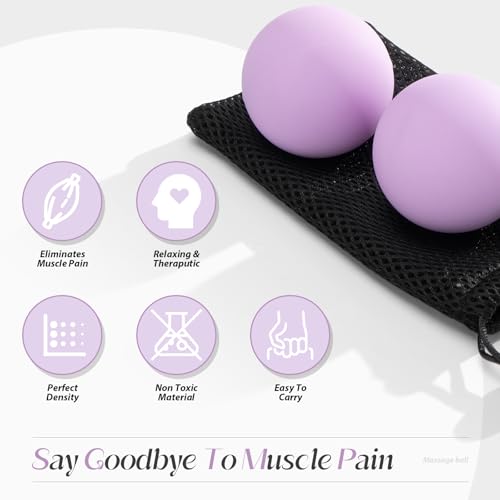SUBCULTUREPICK Massage Lacrosse Balls for Myofascial Release,Yoga Deep Tissue Massage,Trigger Point Therapy and Foot Plantar Fasciitis,Muscle Soreness Massager Ball (2 Packs) (Yellow)