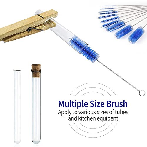 CiaraQ Bottle Cleaning Brushes, 8 Inch Nylon Tube Brush Set - color: Navy Blue, size: 8.0 Inch (10pcs)