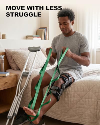Trideer Stretching Strap with Loops, Yoga Strap, Stretch Bands for Exercise - color: Hunter Green/75"x1"