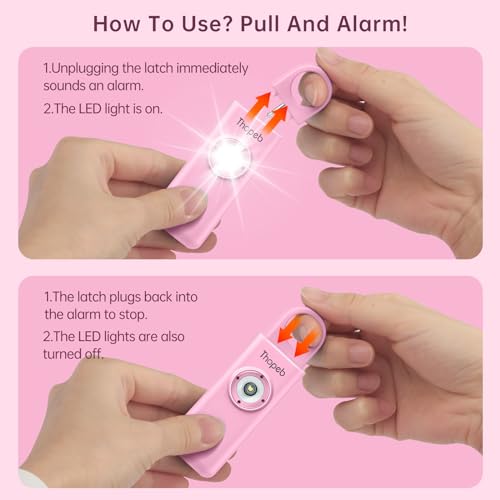 Personal Safety Alarm for Women – Superior Loud Siren & SOS Strobe - color: Pink
