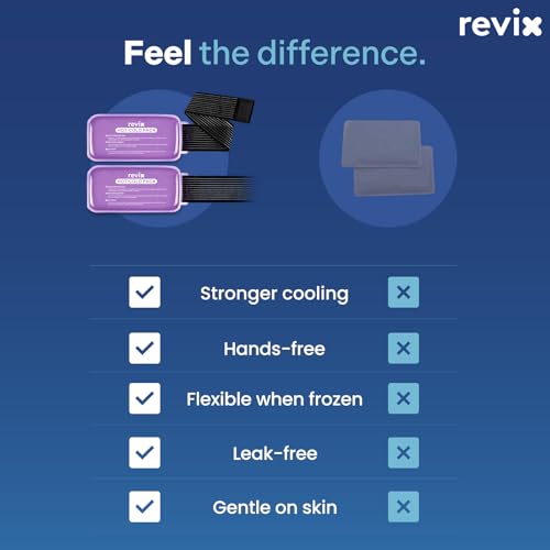 REVIX Ice Packs for Injuries Reusable, 2 Pack Hot & Cold Gel Ice Packs - color: Purple, size: Medium 10 x 5 Inch