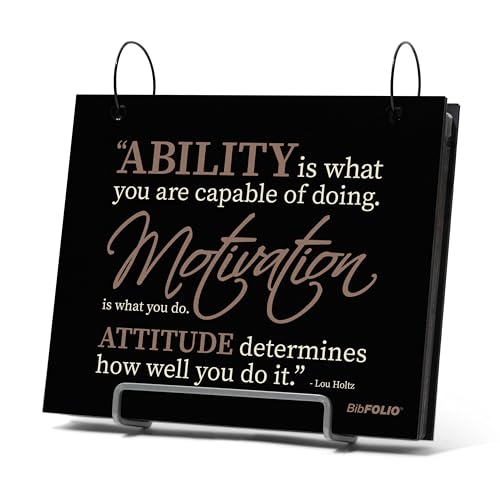 Gone For a Run BibFOLIO Race Bib Album - Ability Motivation Attitude - color: Ability, Motivation, & Attitude Quote