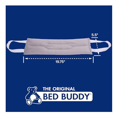 Bed Buddy Hot and Cold Neck Wrap, Microwavable Heating Pad & Cold Pack for Neck, Sore Muscles - Moist Heat Therapy Wrap, Grey, Unscented