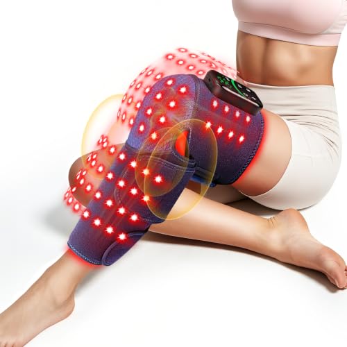 Red Light Therapy Wrap for Knee & Calf 100 LEDs with Soothing Vibration