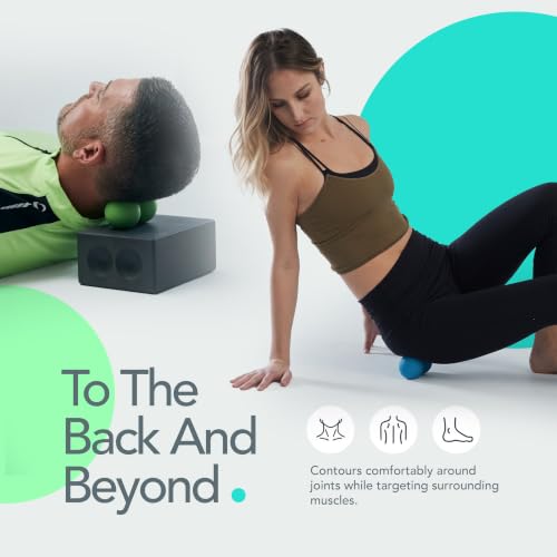 RAD Original Peanut Massage Ball – Medium Density Yoga Deep Tissue Roller Ball – Myofascial Release for Back, Neck, Feet, Psoas & Spine – Suboccipital & Thoracic Trigger Point Therapy - style: Medium Density