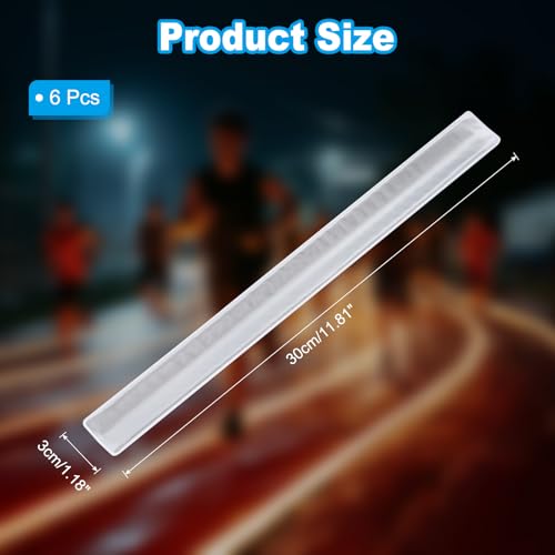 PATIKIL Reflective Slap Bands, Reflector Band Snap Bracelet Armbands High Visibility Safety Reflectors Wrist Strap Strips for Night Jogging Cycling Running - color: Silver